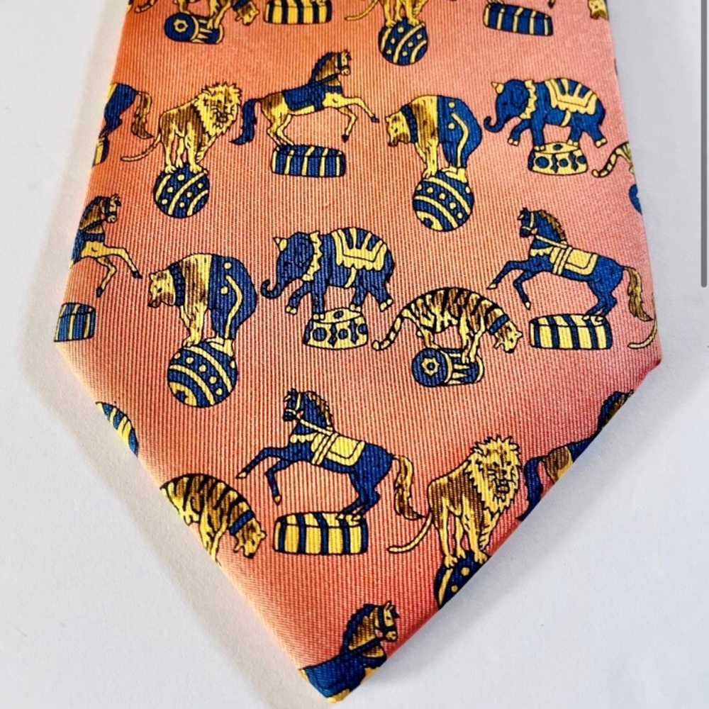 Andre Claude Canova Silk Circus Animal Tie - France